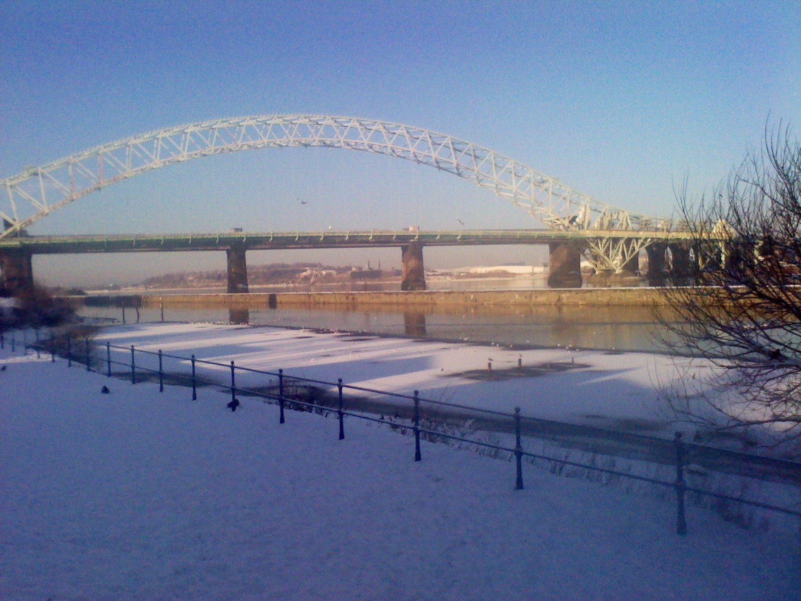 Bridge and snow