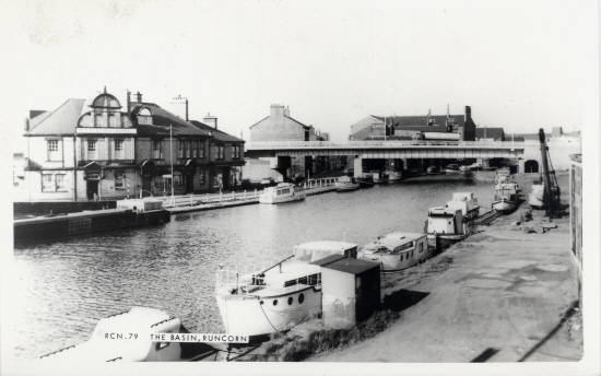 Bridgewater Canal top locks basin at Runcorn c.1968