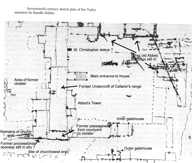 Plan of 'Norton Abbey' about 1700